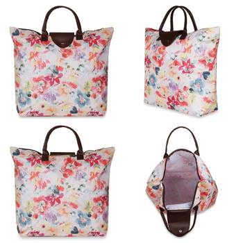 NFI essentials Handy Fold Up Shopping Bag Foldable Shopping Handbag Travel Bag Women Shoulder Waterproof Bag (Pack of 3) 3