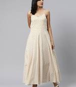 White printed cotton ethnic-kurtis