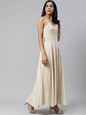 White printed cotton ethnic-kurtis 2
