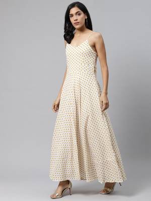 White printed cotton ethnic-kurtis 3