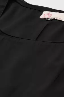 Black plain crepe long kurtis