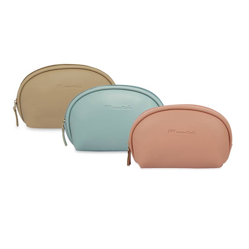 NFI essentials Cosmetic Pouch Vanity Kit Jewellery Organiser Stationery Pencil Case Makeup Pouch Travel Bag (Pack of 3)