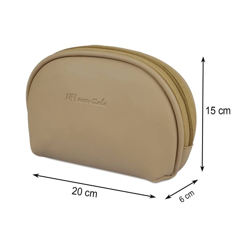 NFI essentials Cosmetic Pouch Vanity Kit Jewellery Organiser Stationery Pencil Case Makeup Pouch Travel Bag (Pack of 3)