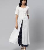 White plain cotton cotton-kurtis