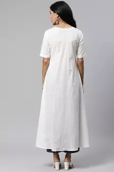 White plain cotton cotton kurtis