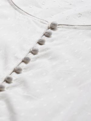 White plain cotton cotton kurtis 5