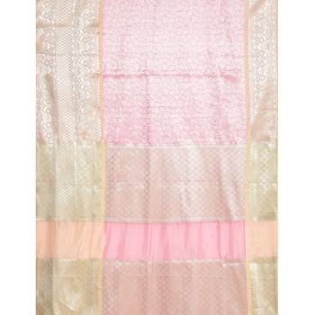 Blue woven kanchipuram silk saree with blouse 3