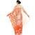 Orange woven kanchipuram silk saree with blouse