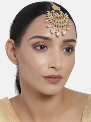 Traditional  Kundan Studded Maang Tikka for Women/Girls (T2019W) 1
