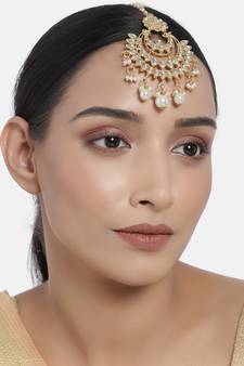 Traditional  Kundan Studded Maang Tikka for Women/Girls (T2019W)