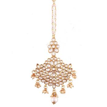 Traditional  Kundan Studded Maang Tikka for Women/Girls  2