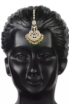 Traditional Kundan & Stone Studded Maang Tikka for Women & Girls 