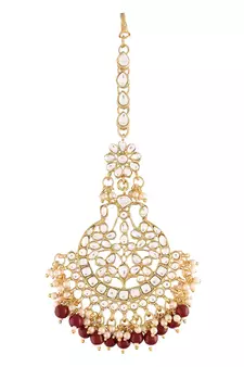 Traditional Kundan & Stone Studded Maang Tikka for Women & Girls 