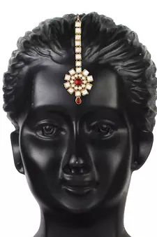 Traditional Kundan & Stone Studded Maang Tikka for Women & Girls 