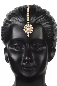 Traditional Kundan & Stone Studded Maang Tikka for Women & Girls 