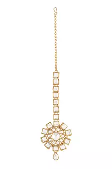 Traditional Kundan & Stone Studded Maang Tikka for Women & Girls 