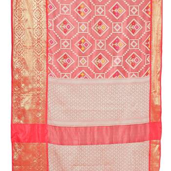 Maroon woven katan silk saree with blouse 4