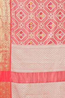 Maroon woven katan silk saree with blouse