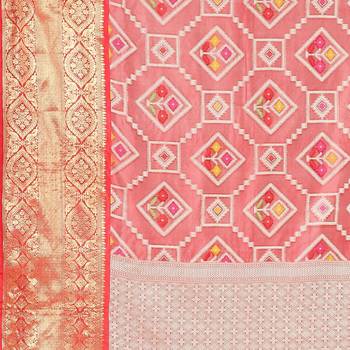 Maroon woven katan silk saree with blouse 5