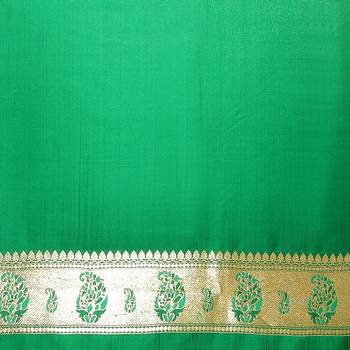 Purple woven satin saree with blouse 5