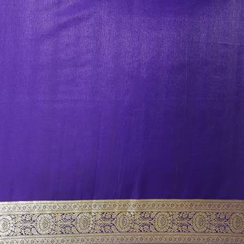Pink woven satin saree with blouse 5