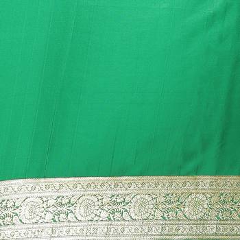 Purple woven satin saree with blouse 5