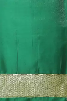 Brown woven satin saree with blouse