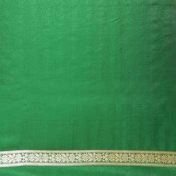 Pink woven satin saree with blouse 5