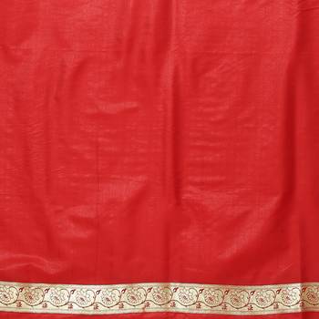 Blue woven satin saree with blouse 4