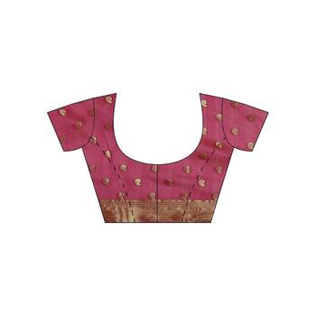 Purple woven cotton saree with blouse 5