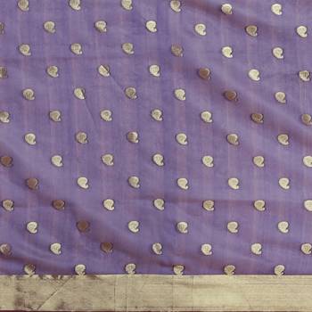 Blue woven cotton saree with blouse 4