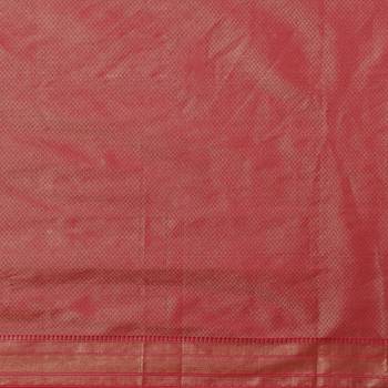 Green woven cotton saree with blouse 4