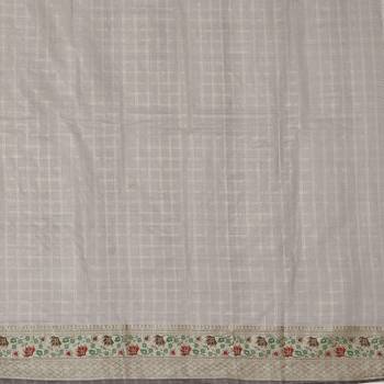 Purple woven cotton saree with blouse 4