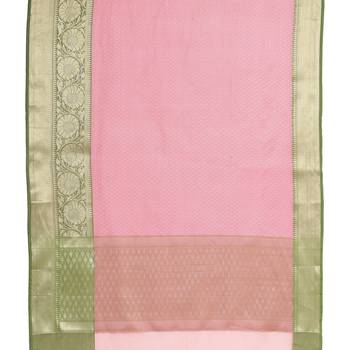 Red woven art silk saree with blouse 4