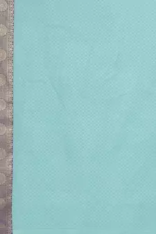 Blue woven art silk saree with blouse
