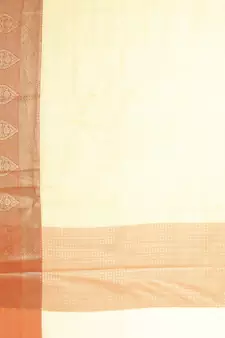 Yellow woven art silk saree with blouse