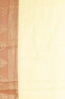 Yellow woven art silk saree with blouse