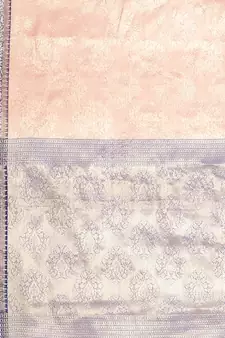 Beige woven art silk saree with blouse