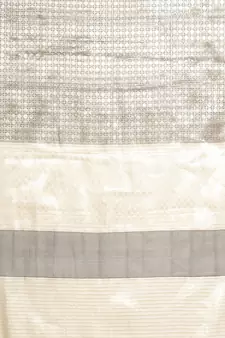Black woven art silk saree with blouse