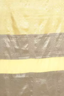 Beige woven art silk saree with blouse