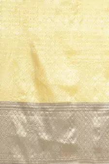 Beige woven art silk saree with blouse