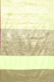 Green woven art silk saree with blouse