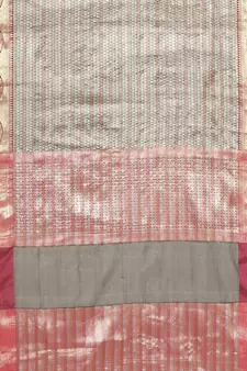 Black woven art silk saree with blouse