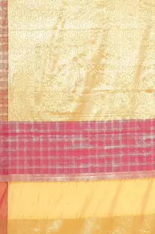 Beige woven art silk saree with blouse