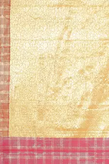 Beige woven art silk saree with blouse