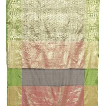 Black woven art silk saree with blouse 4