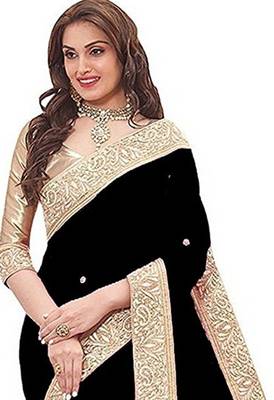 Valam Prints Jacquard Silk Black Saree 2