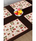AVI Living Polycotton Table Mats Set of 4 for Dining or Side Table Machine Washable