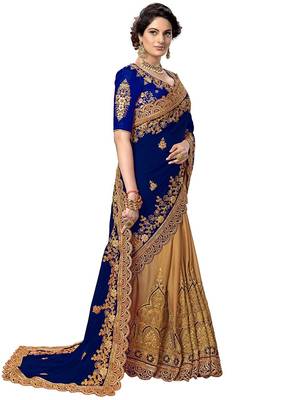Fancy Designer Saree With Embroidered Work 1