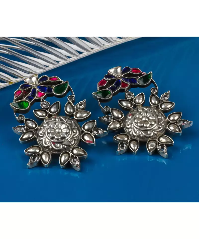 Sangeeta Boochra Silver Earrings